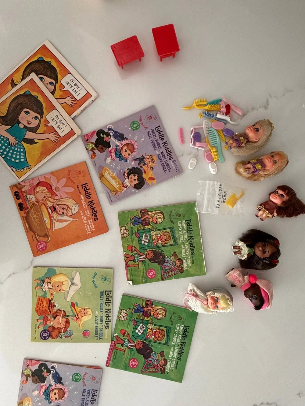 Mini Doll Collection - Pink, White, Green, Blonde